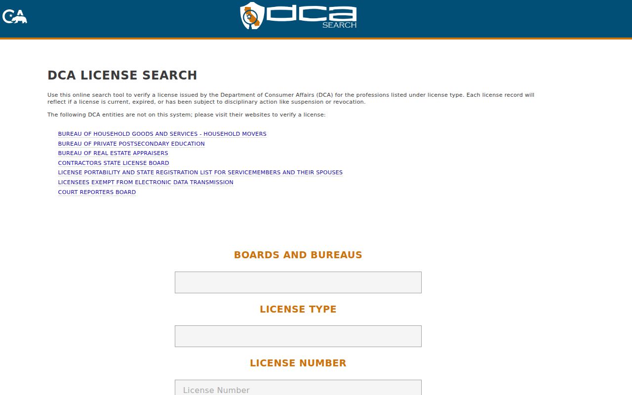 San Pablo people search with California professional license records