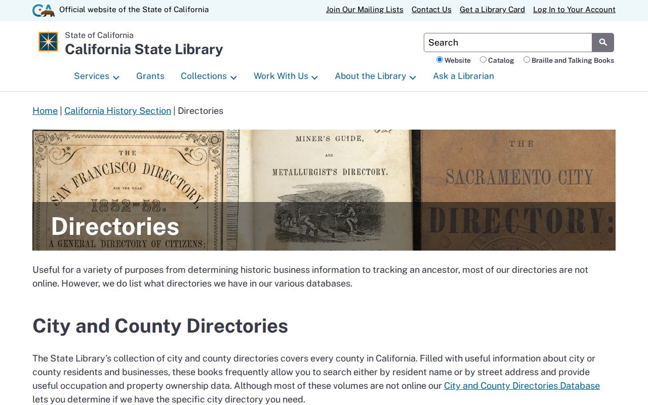 San Pablo people directories California State Library historical collection