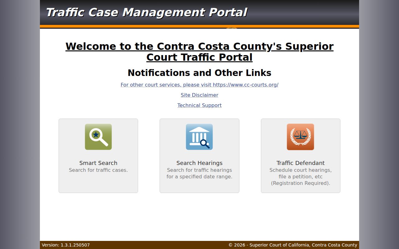 San Pablo public records traffic court portal